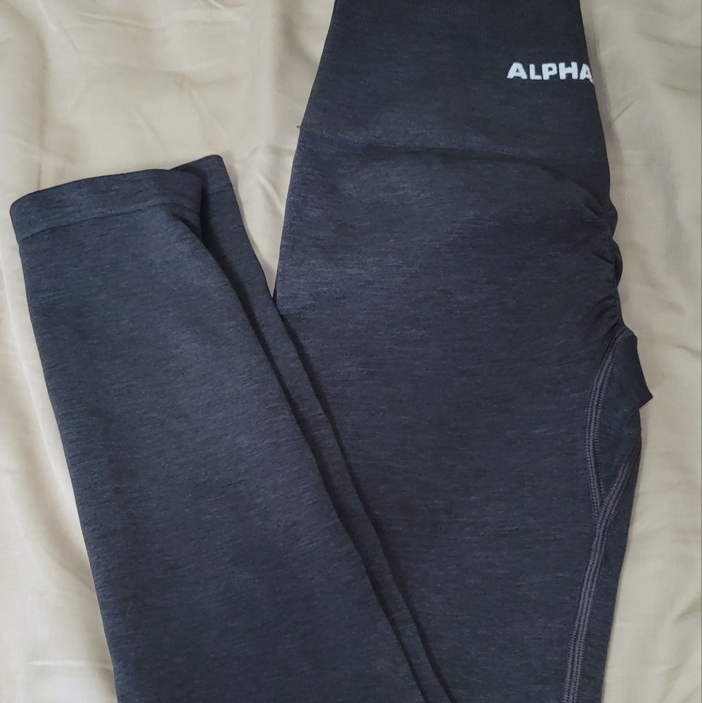 Small Alphalete Amplify Black Marl Leggings